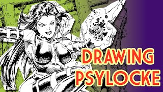 Drawing Psylocke (slower)