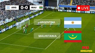 🔴 Argentina vs Mauritania |  Football Friendly 2026 ⚽ PES 21 Realistic Match Simulation