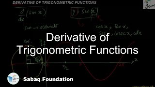 Derivative of Trigonometric Functions
