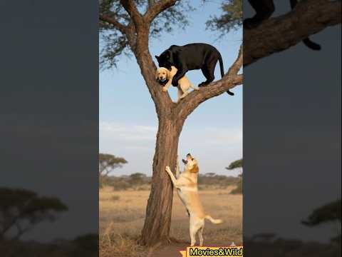 You Won’t Believe How This Brave Eagle Saved a Black Panther! #goldenretriever #rescue ##animals