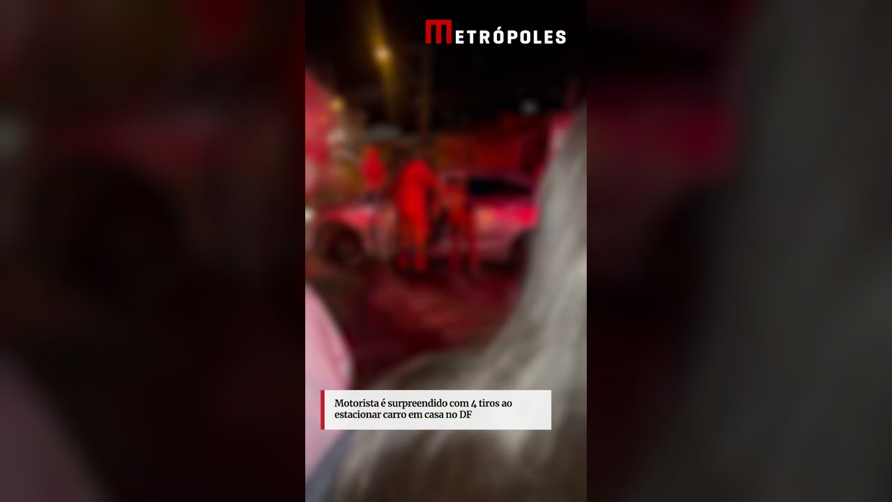 Motorista é surpreendido com 4 tiros ao estacionar carro em casa no DF