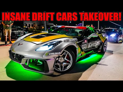INSANE DRIFT CARS Takeover Texas Car Meet! (THE FULL SENDS WERE CRAZY!)