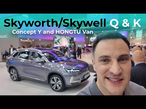 Skyworth / Skywell 1st look around the Q, K, Concept Y and HONGTU van.