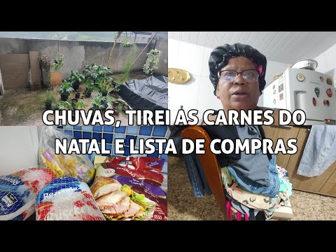 Chuvas por aqui! Já tirei  as carnes do Natal do freezer + última lista de compras antes do Natal