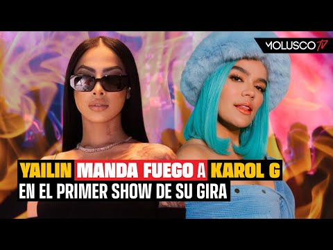 Yailin le manda fuego a Karol G en el primer show de su Gira en NewYork