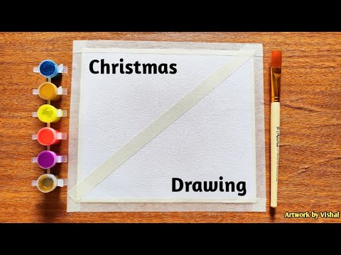 Merry Christmas Drawing / christmas tree Drawing / Santa Claus Drawing / Christmas Drawing Easy