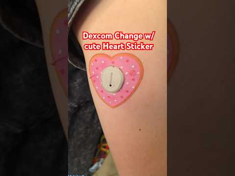 Dexcom Change w/ cute Heart Sticker #diabetes #t1d #type1diabetes #dexcom #dexcomg7 #dexcomchange