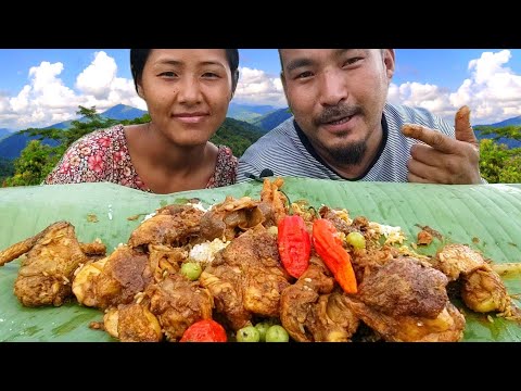 spouse cooked the best chicken curry ever | mukbang with wife | how to cook the best chicken gravy.