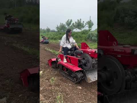 Crawler type micro tillage cultivator, orchard greenhouse management rotary tiller, supports custom