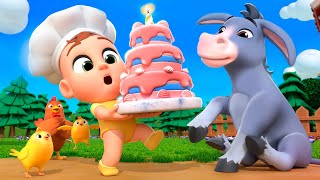 Veggie Cake Adventure with Animals | Funny Nursery Rhymes & Kids Songs