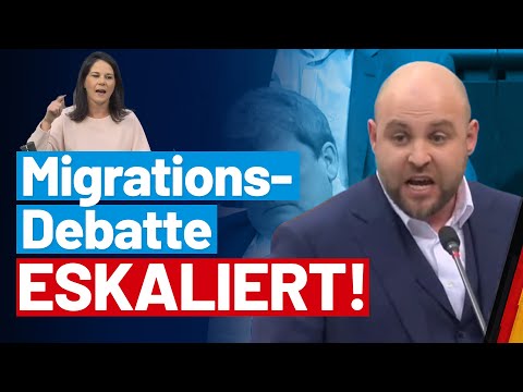 Migration: Markus Frohnmaier liest Annalena Baerbock die Leviten! AfD-Fraktion im Bundestag