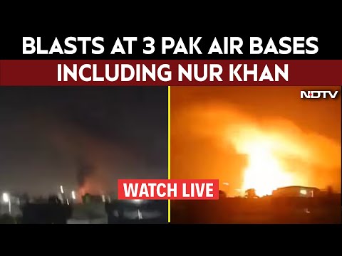 India Attacks Pakistan LIVE | Blasts At 3 Pak Air Bases Including Nur Khan, Explosions Over Srinagar