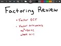 Factoring GCF and Trinomials Review