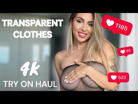 Try On Haul Floral Sheer Top Look with Jessi [4K] Fashion Showdown: Unveiling the Try On Haul Magic