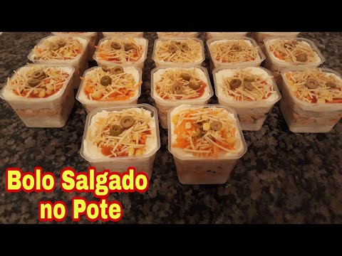 Faça e venda | Bolo Salgado no Pote | Lucro Garantido