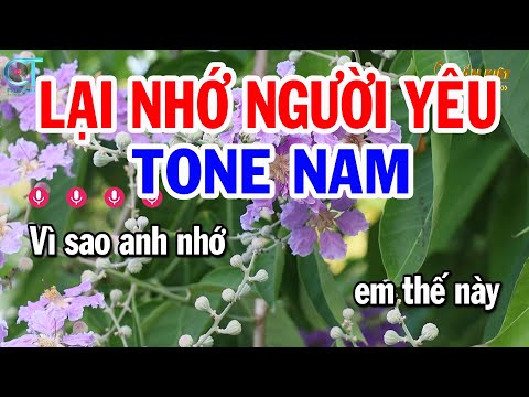 Karaoke Lại Nhớ Người Yêu Tone Nam ( Am ) Nhạc Sống Mới | Karaoke Tuấn Kiệt