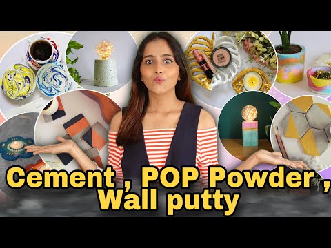 Amazing Cement Craft Ideas / Home Decor / DIY I Dhara Patel