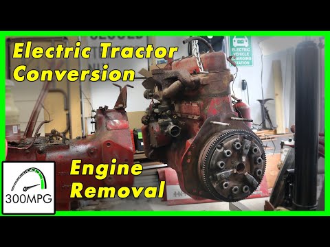 Engine Removal - International Harvester 300 Utility for electric conversion