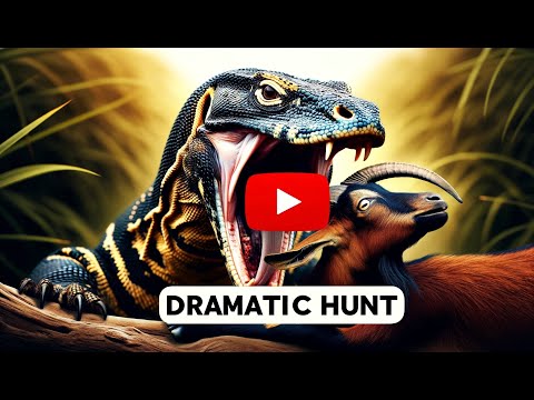 Dramatic Komodo Dragon Hunt: Goat Alive in Predator's Grasp | Wildlife Encounter USA