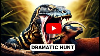 Dramatic Komodo Dragon Hunt: Goat Alive in Predator's Grasp | Wildlife Encounter USA