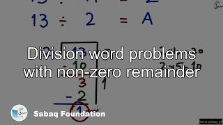 Division word problems with non-zero remainder