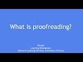 Understanding Proofreading Concepts