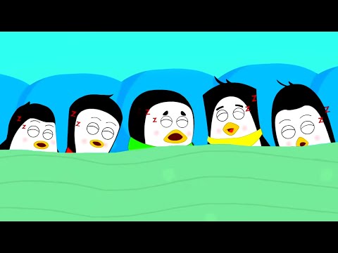 Five In The Bed Penguins, Nursery Rhymes and Counting Song for Kids