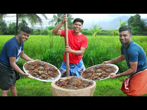 COUNTRY CRAB SOUP | Mud Crab Catching And Cooking In Village | Njandu Rasam Recipe