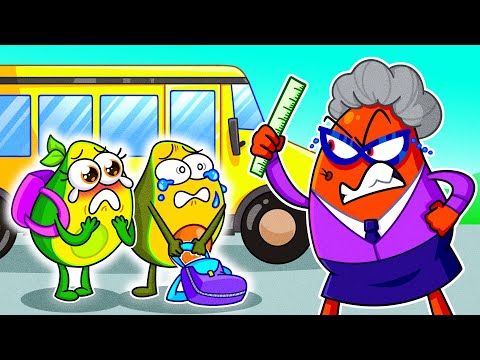 Avocado On The BUS | FIRST DAY AT SCHOOL | Awkward Situations by Avocado Couple Live