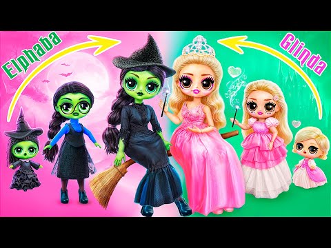 Wicked! ¡Las Muñecas Elphaba y Glinda Están Creciendo! 32 Manualidades Para LOL OMG