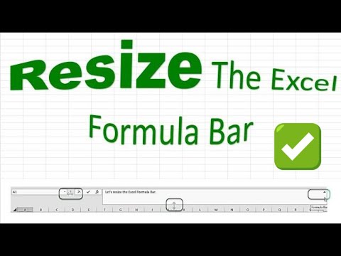 Excel Tip -Resize the Excel Formula Bar