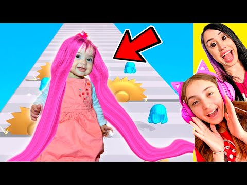 MINHA IRMÃ HAILEY JOGOU a CORRIDA do CABELO MALUCO pela PRIMEIRA VEZ! Hair Challenge