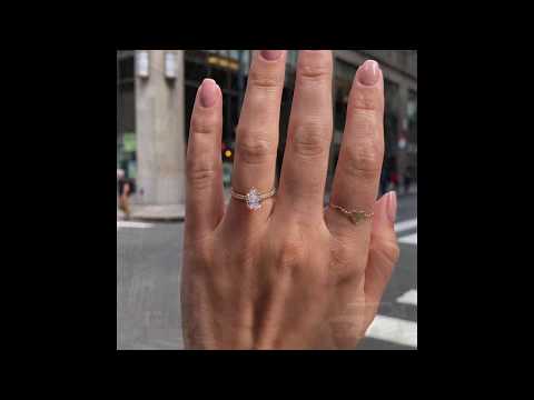 1.29 ct Pear Shape Diamond Two-Tone Engagement Ring