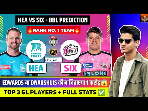 HEA vs SIX Dream11| HEA vs SIX Dream11 Prediction| Brisbane Heat vs Sydney Sixers BBL T20 Team