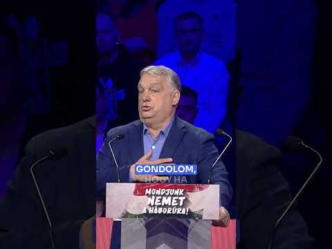 Orbán Viktor Debrecenben, a digitális polgári körök háborúellenes gyűlésén