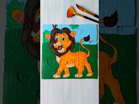 Simba Puzzle Art | The Lion King Drawing #yt #simba #puzzle #shorts #drawing @MissAgrawal21