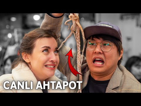 KORE'DE CANLI AHTAPOT YEMEK | CHABY HAN 🐙🤢 | KORE SOKAK LEZZETLERİ