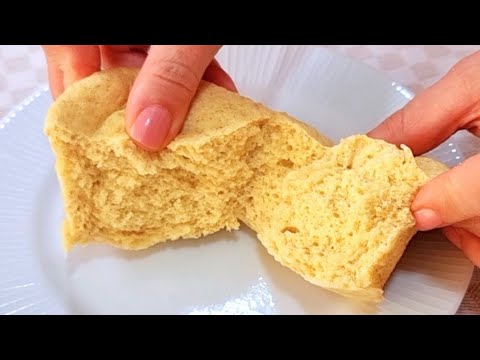 ¡SUSTITUYE EL PAN! Solo 2 MINUTOS, 4 INGREDIENTES, RICO EN PROTEÍNAS, SIN HARINA, Fácil y Esponjoso