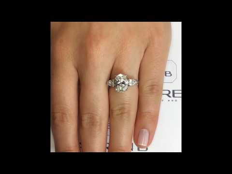 3 ct Oval Diamond Three-Stone Ring
