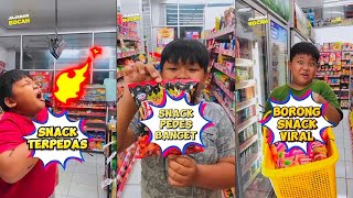 BELI SNACK PEDAS & JAJANAN VIRAL DAN JAJAN KEKINIAN DI ALFAMART & INDOMARET | JAJANAN BOCAH