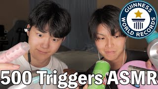 【ASMR】500 Triggers ASMR with Tapping and Scratching / GUINNESS WORLD RECORDS 16:50🏆🌏
