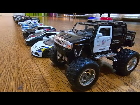 Watch These Small Police Cars Patrol The Floor!