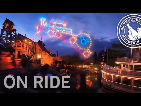 [4K POV] Big Thunder Mountain & Drone Show - On Ride - Disneyland Paris