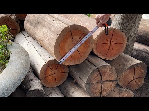 How To Utilize Cracked Round Logs Extremely Effectively - Super Beautiful 3D Table From Tree Trunk