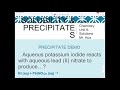 Solubility Rules and Reactions