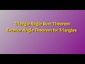 Exploring Triangle Angle Theorems