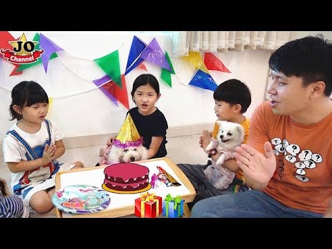 （日常生活）茉莉狗狗1歲生日 小花找到了！Molly Dog Birthday Jo Channel