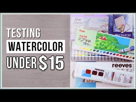 Let's Test Watercolor Sets under 15 Dollars!