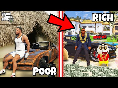 GTA 5 : Franklin Shinchan & Pinchan Change Their Poor Life To Richest Life in GTA 5 in tamil