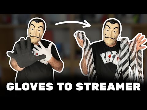 INCREDIBLE! Streamer Appears From A Gloves 🪄 | Magic Trick Tutorial #tricks #magic #foryou